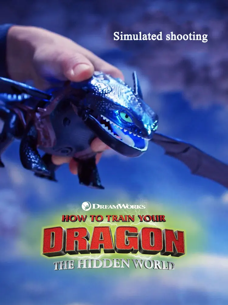 

How To Train Your Dragon Simulation Night Fury Toothless Stormfly Action Figure Dragon Toy Glow in The Dark Model Kids Toy