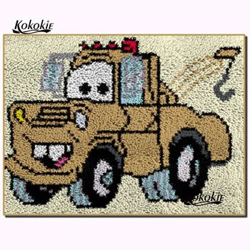 

Rug printed cushion mat latch hook kits canvas knooppakket tapijten accessories carpet embroidery foamy floralkussen knooppakket