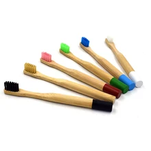 1PC Environmental Handle Bamboo Charcoal Toothbrush Oral Health Cleaning Low Carbon Medium Soft Bristle Wood Handle Toothbrush