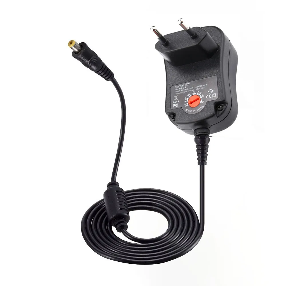 AC/DC Adapter Chargers 12W 32W EU Standard 8 Straight Plug Universal AC