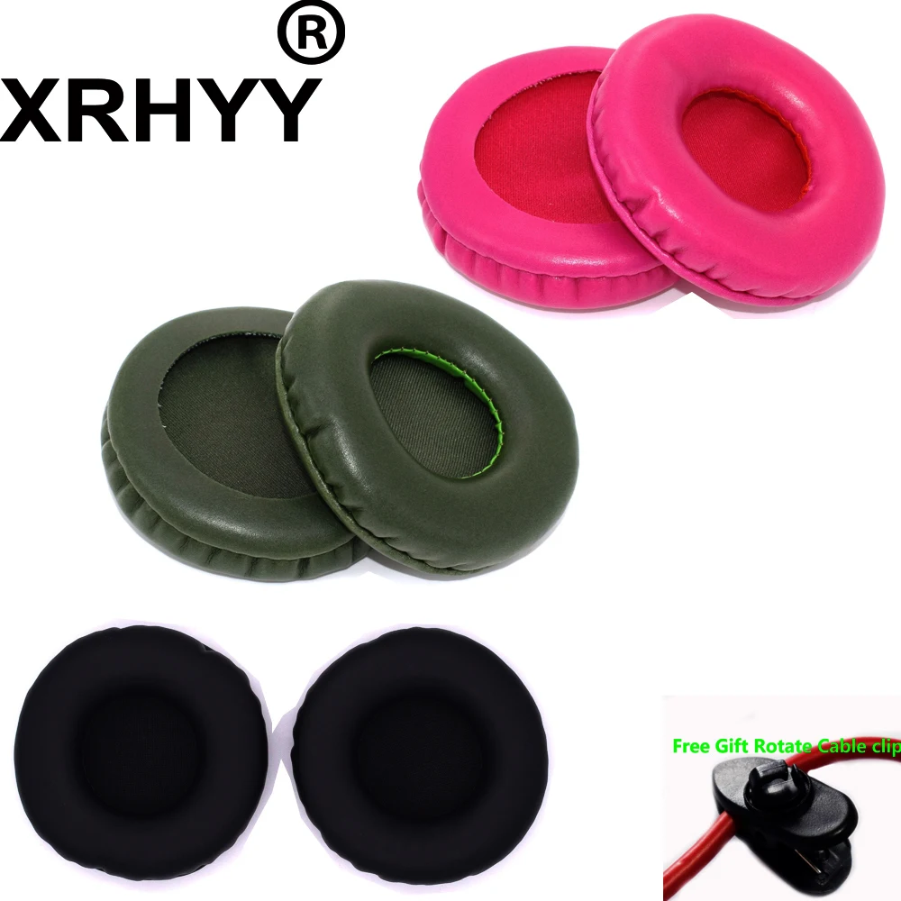 XRHYY 70 мм Сменные амбушюры для наушников Sony MDR-V150/V250/V300/V400 с зажимом кабеля |