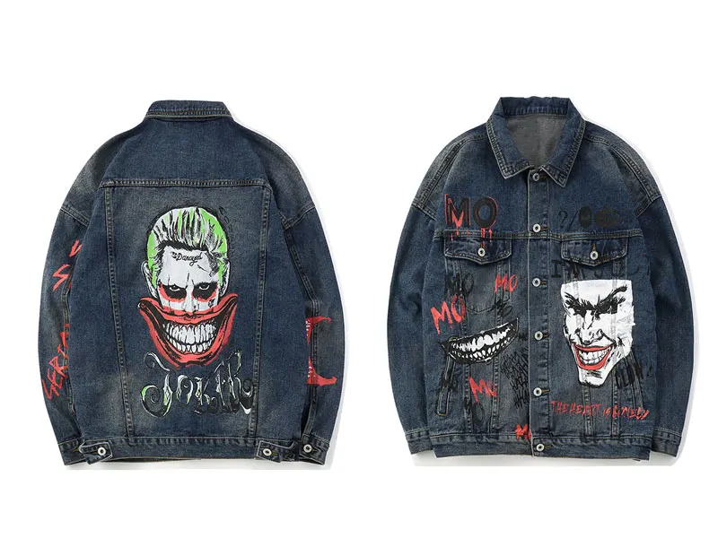 Men's Joker Printed Denim Jackets 2018 