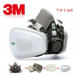 3M 6200 Industrial Gas Mask 7-in-1 set of Dust-proof Paint Chemical Facial Protection Breathing Filter Cotton half Face Mask 3M 6200 Industrial Gas Mask 7-in-1 set of Dust-proof Paint Chemical Facial Protection Breathing Filter Cotton half Face Mask