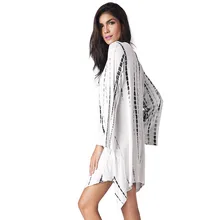 ZADORIN 2017 Casual Summer Dress Women Cotton V-Neck Full Sleeve Striped Loose Dress Plus Size Knee Length Robe Femme vfemage