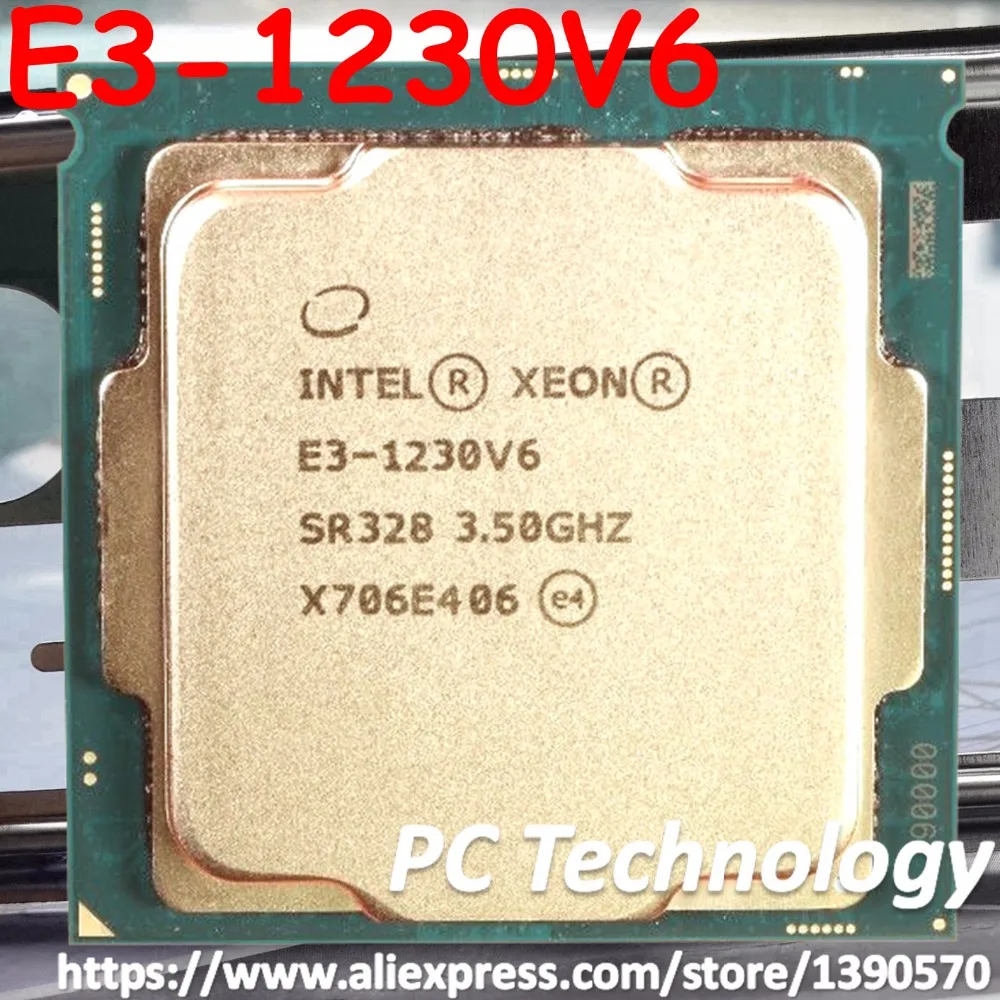 Оригинальный четырехъядерный процессор Intel Xeon E3 1230V6 CPU 3 50 ГГц 8M LGA1151 1230 V6|chipset|chipset