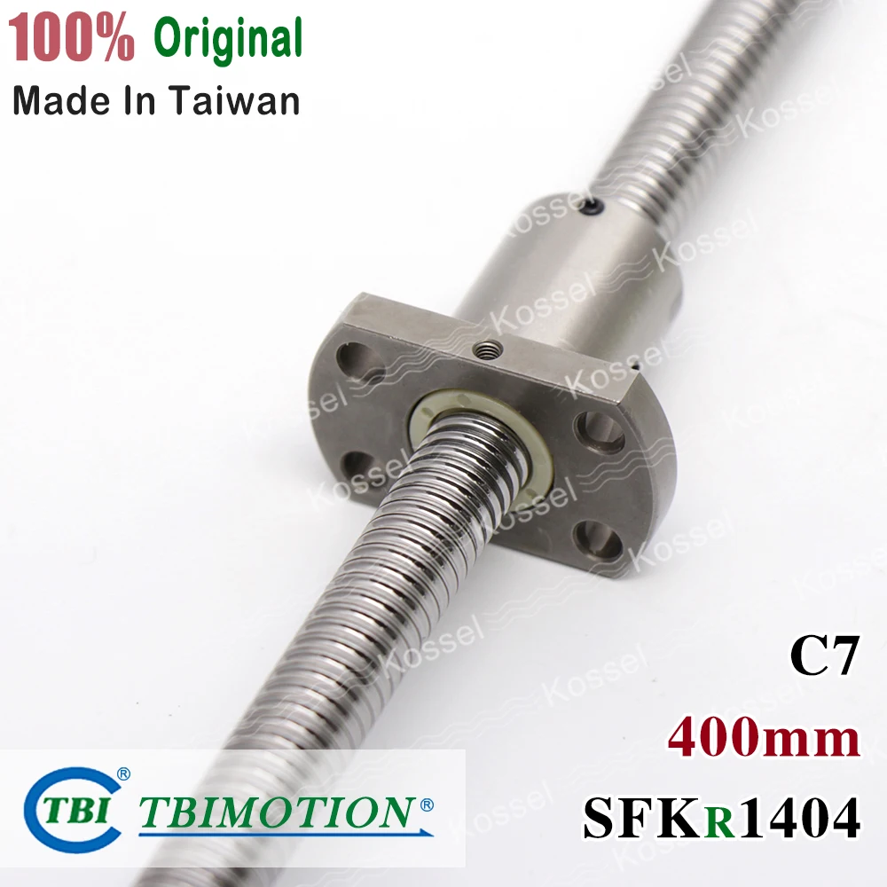 TBI 1404 ボールねじ 400 ミリメートル C7 1 ミリメートルのリードピッチと SFK1404 ナットミニチュア CNCリニア