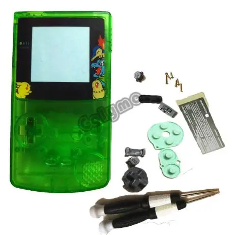 Многоцветный w/кнопки пластиковый корпус чехол для Gameboy цвет GBO DMG Shell w ограниченная пластиковые экранные линзы игровая консоль - Цвет: Коричневый