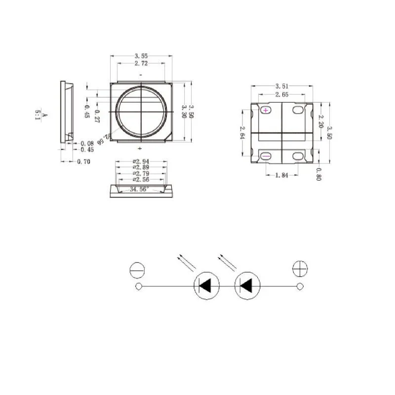 Новинка 40 шт 2W 6V 240ma 3535 SMD LED Замена LG Innotek LCD TV задняя подсветка бисер ТВ подсветка диод ремонт применение