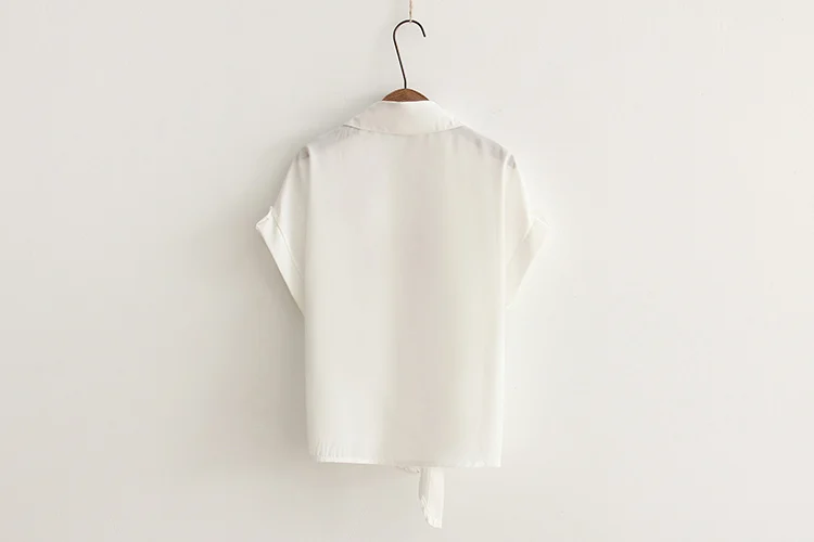 2018 Summer Casual White Linen Loose Blouse Womens Short Sleeve Womens Tops And Blouses Sexy Floral Embroidery Blusa Feminina8