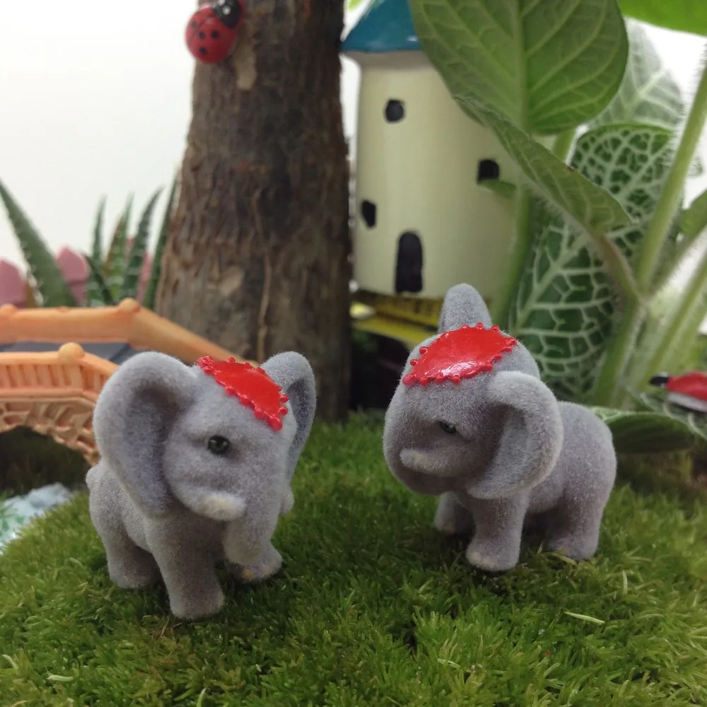 

Cute Plush Elephant Animal Miniature Fairy Garden Home Houses Decoration Mini Craft Micro Landscaping Decor DIY Accessories