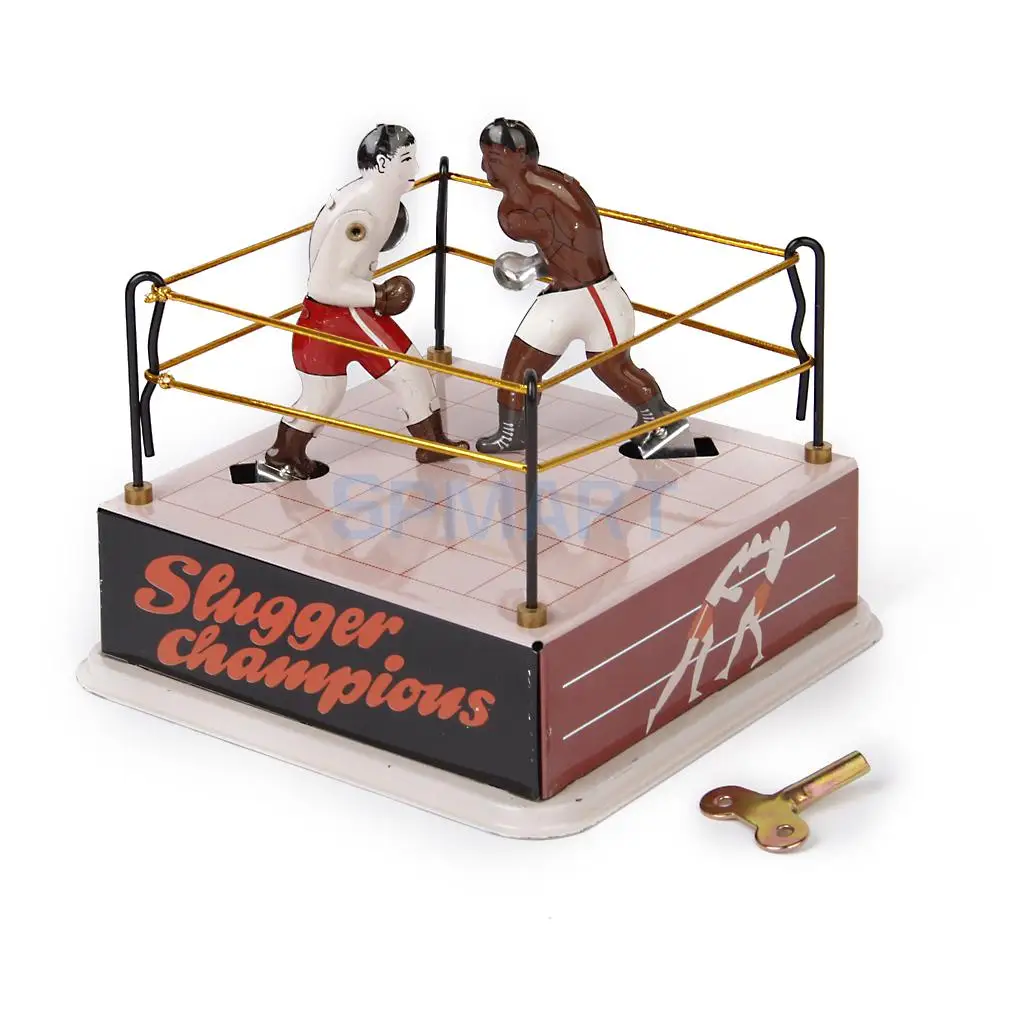 New 2015 Classic Boxing Ring Boxers Tin Toy Collectible Gift w/ Wind Up