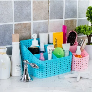 

BF050 Multifunctional desk box finishing storage basket storage box 5case 14*14*14*7.5cm free shipping