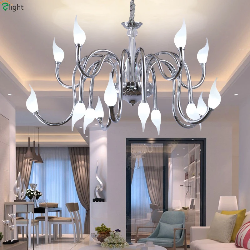 Modern Lustre Chrome Metal Led Chandeliers Lamparas Crystal Dining Room Led Pendant Chandelier Lighting Hanging Lights Fixtures dar post modern led pendant lights fixtures crystal lampshade project lighting lamparas de techo lustre gold chrome hanging lamp