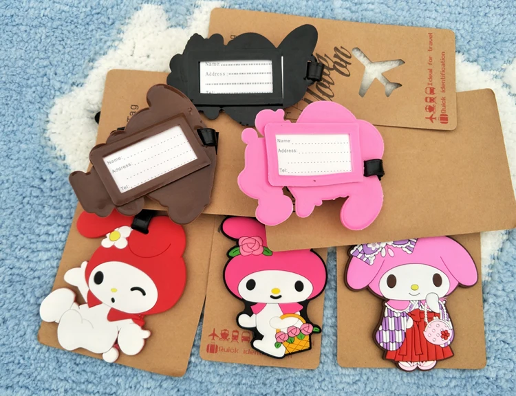 Аниме бирка для багажа Kawaii Melody подвески из ПВХ портативная путешествий чемодана