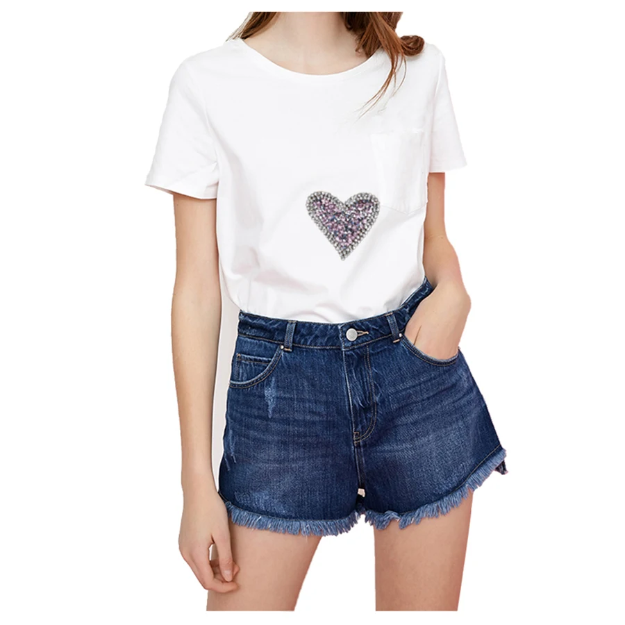 8 Colors Heart Patch Clothes With Rhinestone Washable Patch For Hats Diy Garment Apparel Accessories Patches Bag Sticker01 (1)