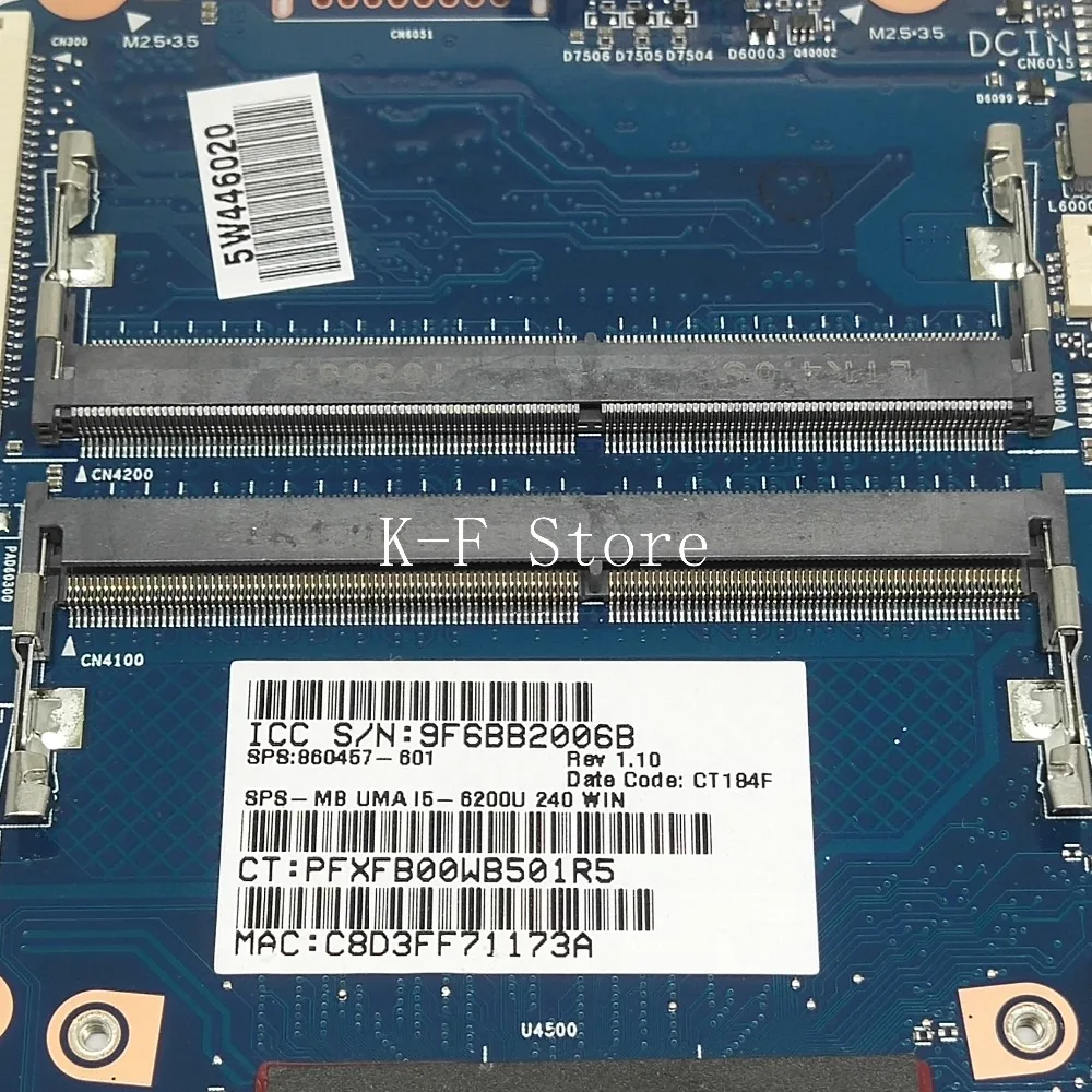 860457-601 860457-501 860457-001 для hp 240 G5 материнской I5-6200U ЦП DINERINL-6050A2822501-MB-A01