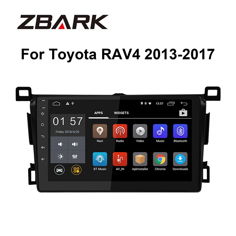 Excellent 9 inch 2 din Android 8.1 Car multimedia radio stereo player GPS Navigation For Toyota RAV4 2013 2014 2015 2016 2017    YHTK9073 2