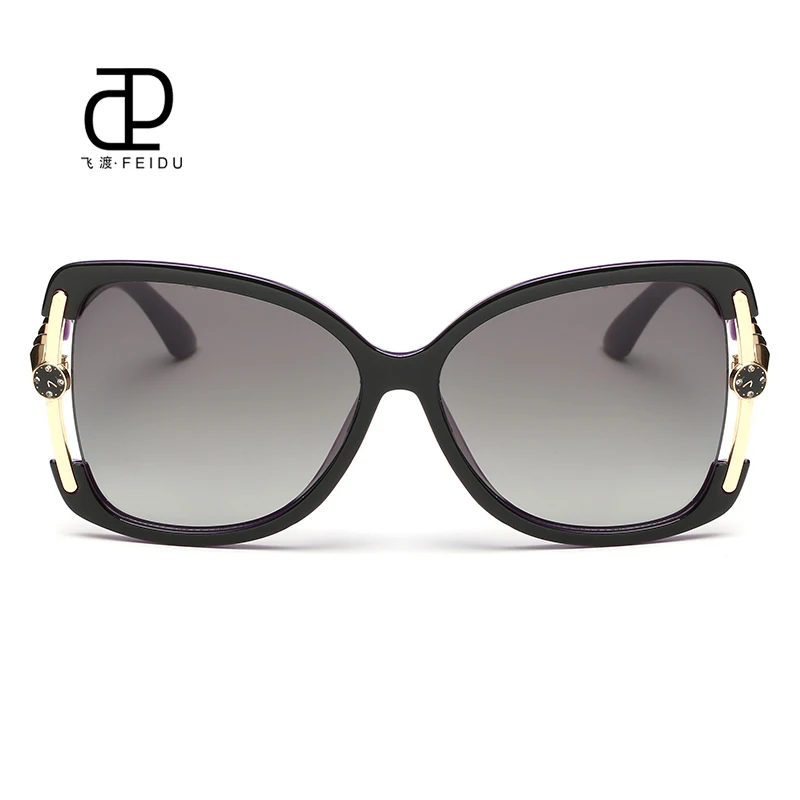 FEIDU Высокое качество бабочка Солнцезащитные очки для женщин Для женщин Брендовая Дизайнерская обувь многоцветный покрытие вождения Защита от солнца Очки UV400 Óculos де золь