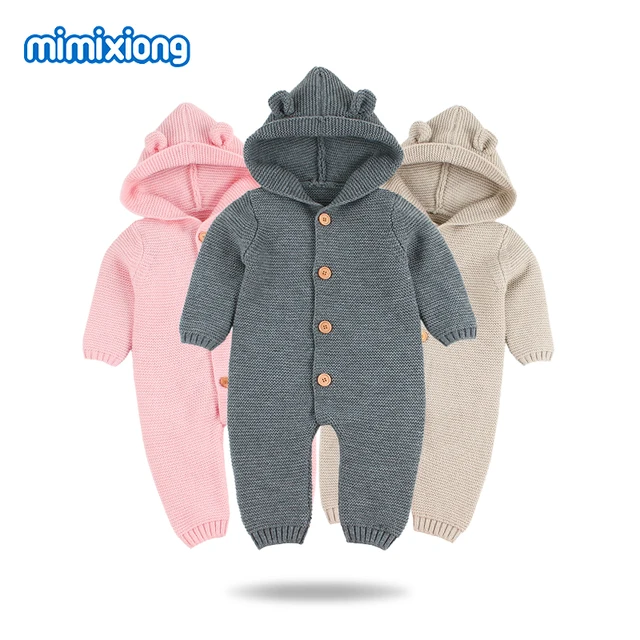 US $16.39 Baby Rompers Knitted Long Sleeve Knit Newborn Bebes Boys Girls Jumpsuits Onesie Autumn Winter Toddl