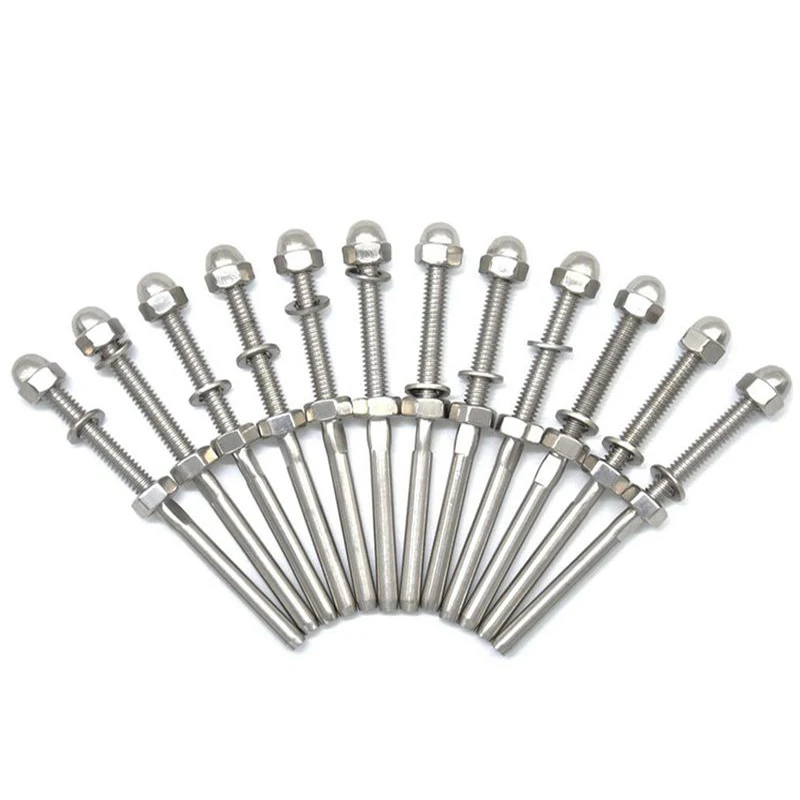 

1/8Inch 3/16Inch Cable Threaded Stud End Fitting Terminal , 316 Stainless Steel Wire Rope Railing Accessories