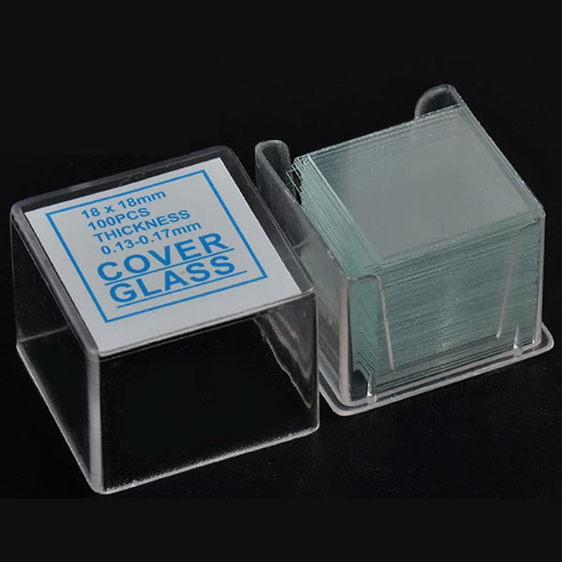 100 шт. стеклянная крышка для микроскопа 18 х18 мм|microscope slides|microscope cover slipcover slip |