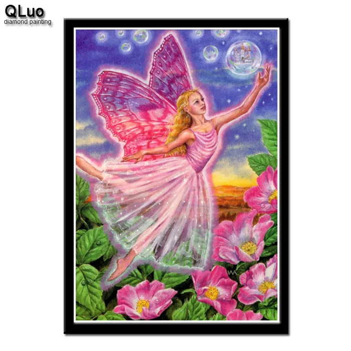 New Arrivals Diy 5d Diamond Painting Cross Stitch Full Round Elf angel Handmade Mosaic Diamond embroidery Paint With Diamonds - Цвет: W033