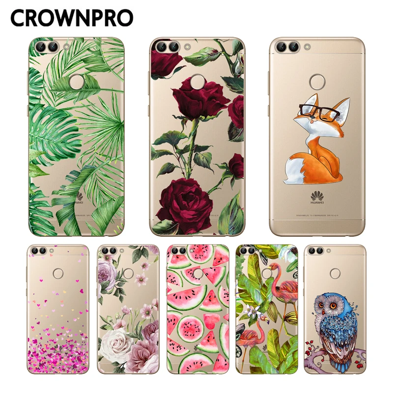 CROWNPRO СПС huawei P Smart 2018 чехол силиконовый мягкий ТПУ Coque задний телефон для Funda 2019