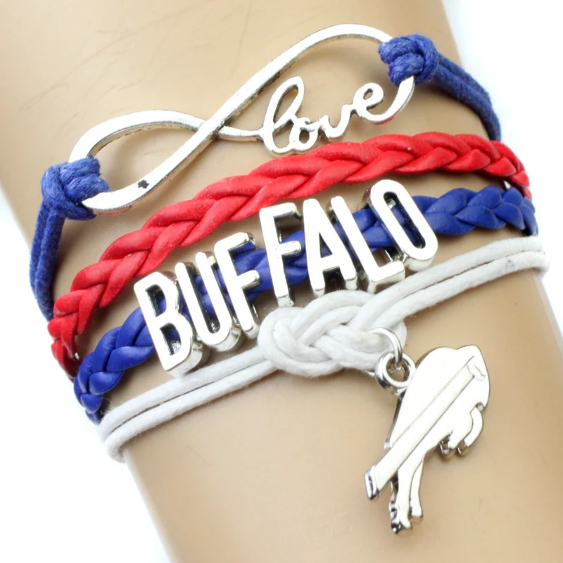 Infinity Love Buffalo Football Bracelet Bills Football Team Bracelet