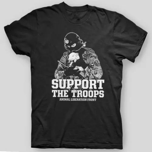 

Support The Troops ANIMAL LIBERATION FRONT Vegan ALF T-Shirt SIZES S-5X
