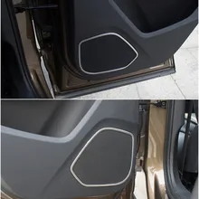 Нержавеющая сталь автомобиля дверной динамик рамки украшения крышка отделка 4 шт. для Audi Q3 2013- Авто салонные аксессуары