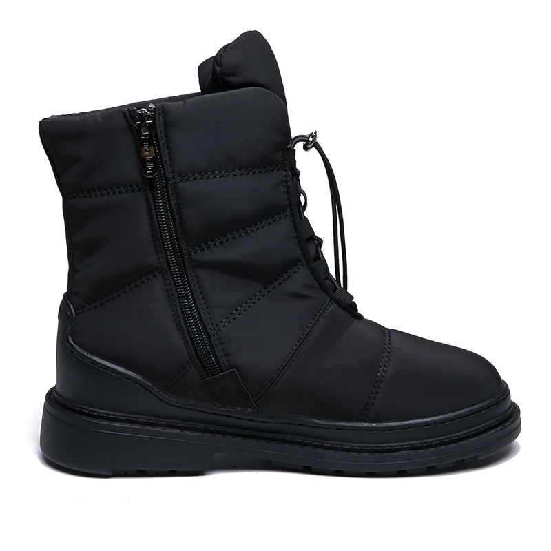 AIMEIGAO High Quality Warm Fur Snow Boots Women Plush Insole Waterproof Boots Platform Heels Red Black Winter Women Boots