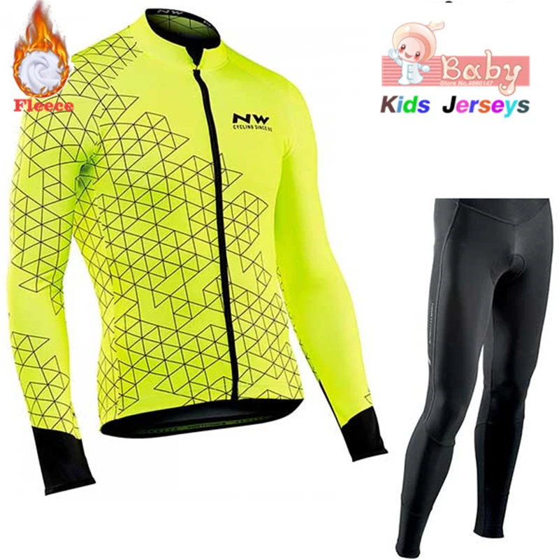 

Cycling Jersey 2019 Go Pro Team NW Boys Abbigliamento Ciclismo Invernale MTB Cycling Jersey Set Kid's Winter Cycling Clothing