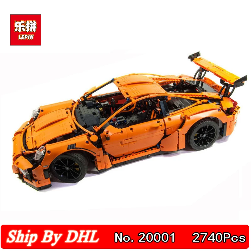 

In Stock Lepin 20001 20001B 20086 technic series Race Car F1 Formula Bugatti Cars Building Kits Blocks Bricks Children Toy Gift