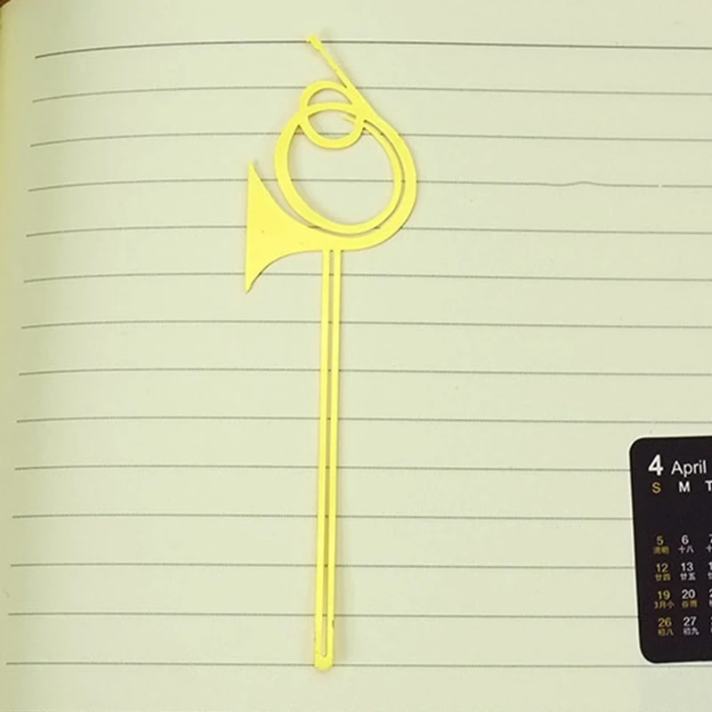 Новый Kawaii милые золото Музыкальные инструменты металлические Книга маркеры закладки для книжная бумага клипы Офис школьные