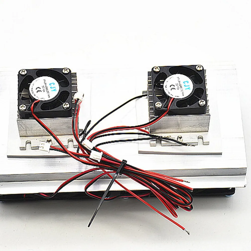 

Thermoelectric Peltier Refrigeration Cooling System Kit Semiconductor Cooler Large Radiator Cold Conduction Module Double Fans