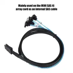 Sas к sata кабель Mini SAS 36 P SFF-8087 до 4 SATA 7Pin 90 градусов целевой жесткий диск Дата-кабель 0,5 м