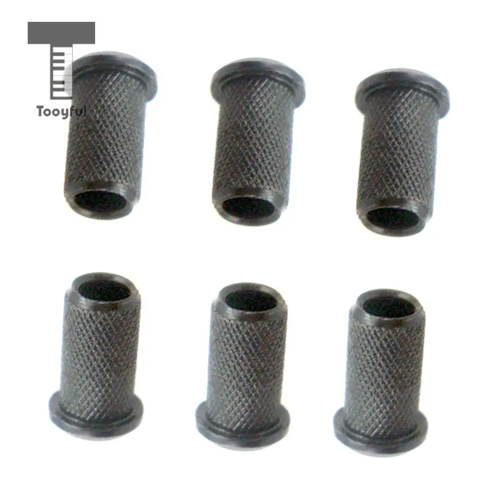 Tooyful 6pcs/set Guitar String Thru Body Ferrules Bushing Set for Electric Guitar Parts Accessories