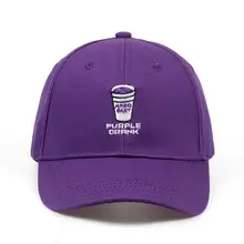 Новинка, брендовая Регулируемая бейсбольная Кепка Для Взрослых, мужская и женская модная кепка в стиле хип-хоп с надписью, фиолетовая черная шапка с вышивкой