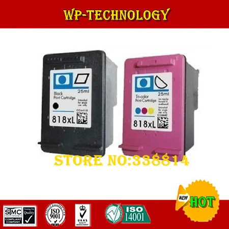 Remanufactured ink cartridge suit for HP818XLBK,HP818XLC, suit for HP 2568 color inject printer