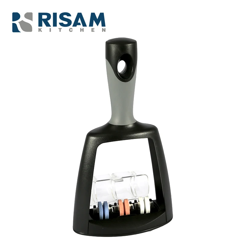 

RISAM SHARP Three-stage White Fused Alumina Knife Grinder Black Handle Sharpener knife sharpener RM007