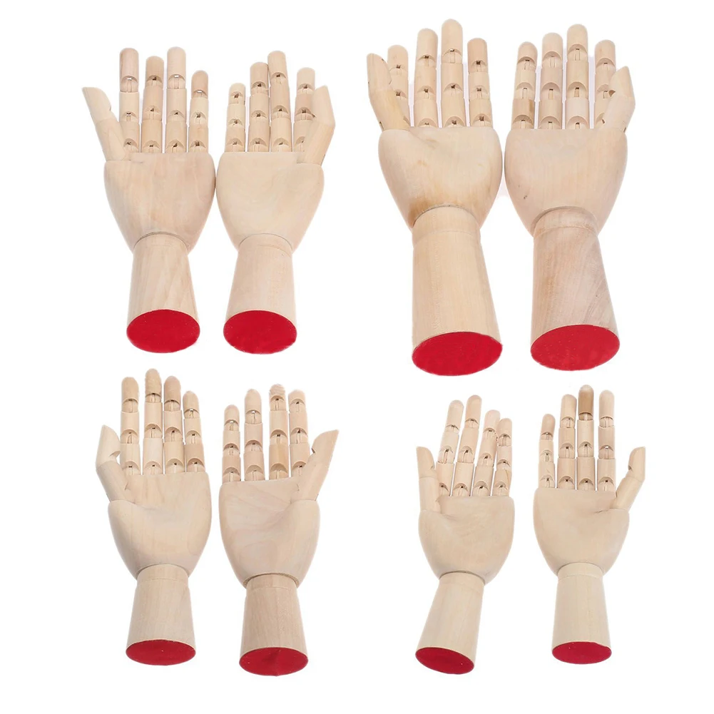 Деревянная модель руки человека деревянные Суставы подвижные пальцы правая левая рука модель набросок рисунок шарнирный манекен " 8" 1" 12"