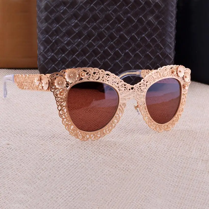 Лаура Фея роскошные солнцезащитные очки женские брендовые D винтажные Стильные красивые металлические резные Модные поляризованные солнцезащитные очки женские