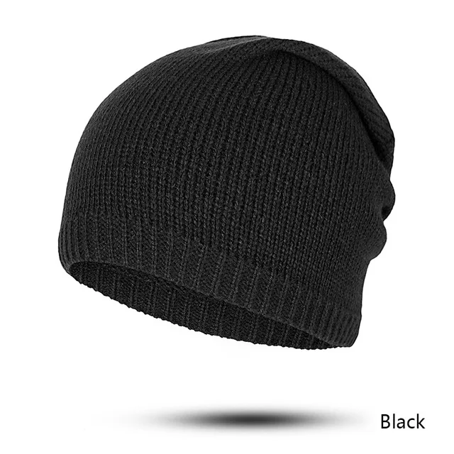 Evrfelan, женская зимняя Лыжная шапочка, Вязанная, Skullies Beanies, шапки, женская модная уличная шапка, шапка для девочек, одноцветная, Gorro - Цвет: black3