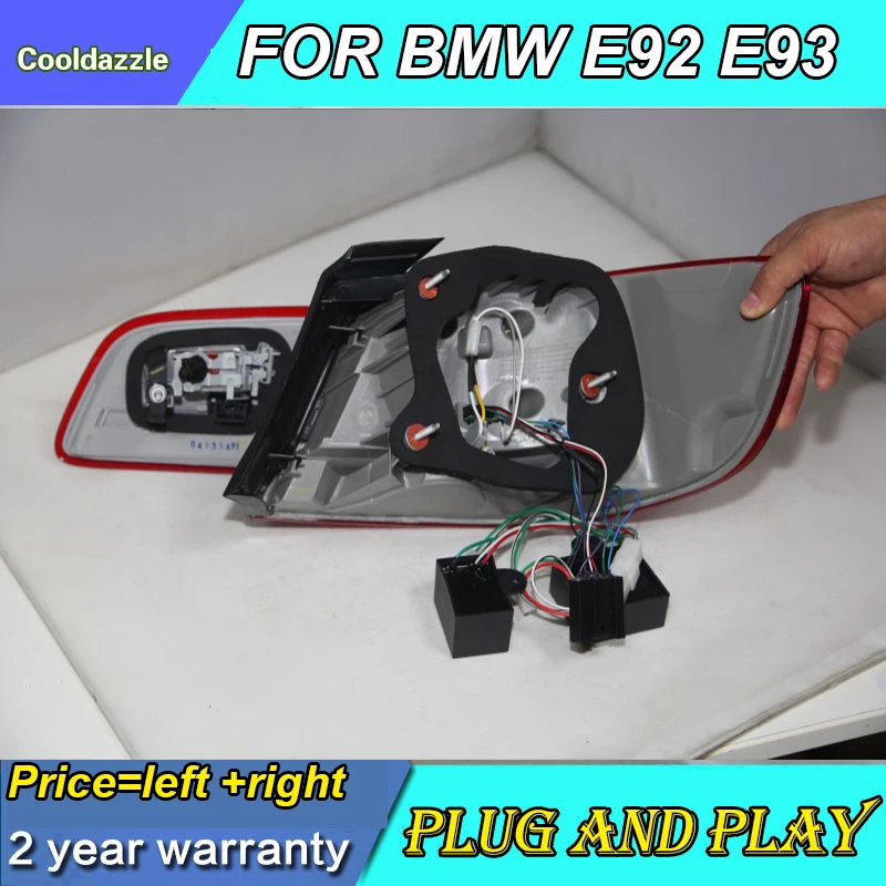 Светодиодный задний фонарь для BMW E92 красный белый 2007 2008 2009 год красного цвета с