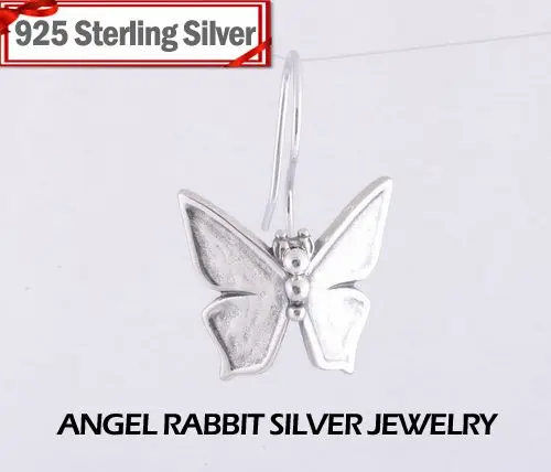 Excellent 925 Sterling Silver Animal Butterfly Earrings Vivid Design Statement Gifts For Women Onlinesale | Украшения и