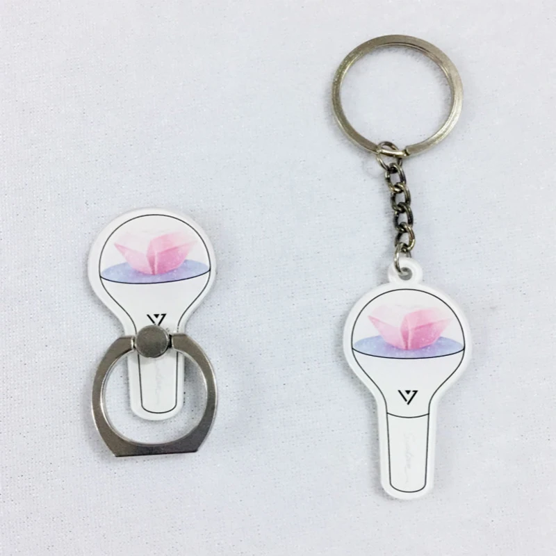

SEVENTEEN Band Light Stick Album Key Chain Acrylic Cartoon Keychain K-POP Key Ring Pendant