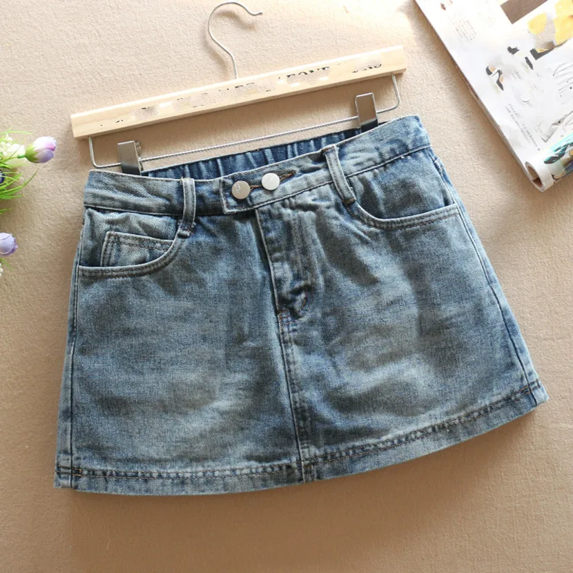 Юбка шорты женские джинсовые шорты 2019 модная летняя одежда юбки с низкой талией короткие женские джинсы металлическая кнопка