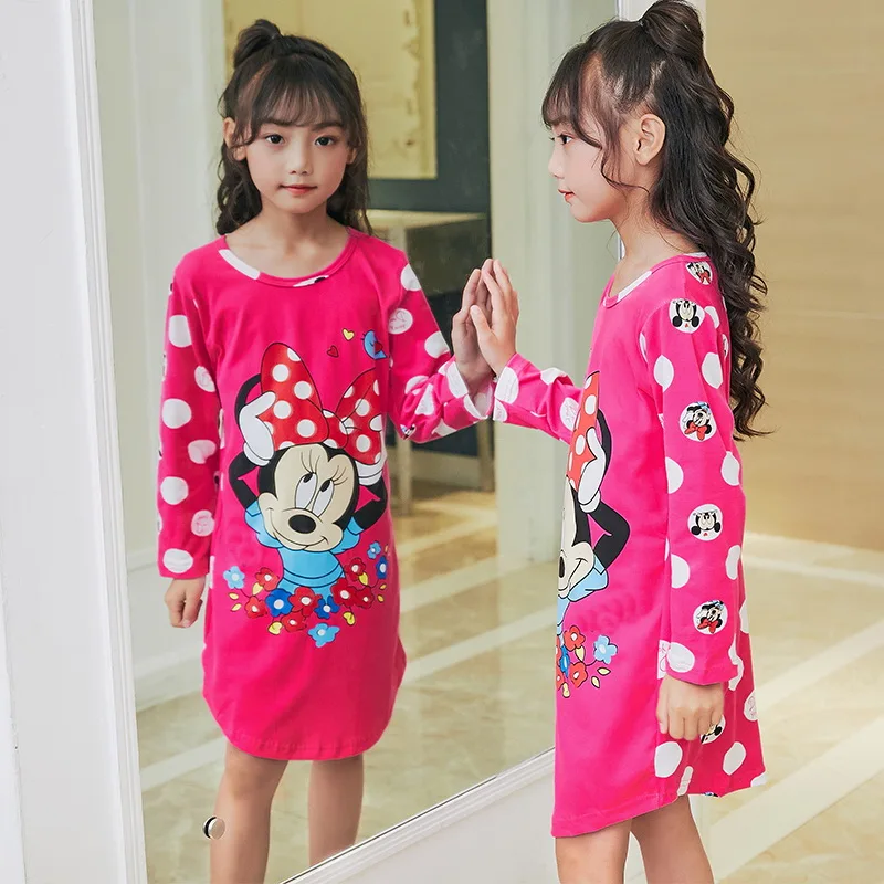 

Sale Top Quality Cartoon Baby Girls Nightgowns Long Sleeve Children Sleepwear Pajamas Nightie Dress Cotton Soft Nightgown HX1200