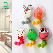 WHISM держатель для зубных щеток для ванной комнаты с забавным рисунком, настенный держатель на присоске, подставка для хранения зубных щеток, аксессуары для ванной комнаты