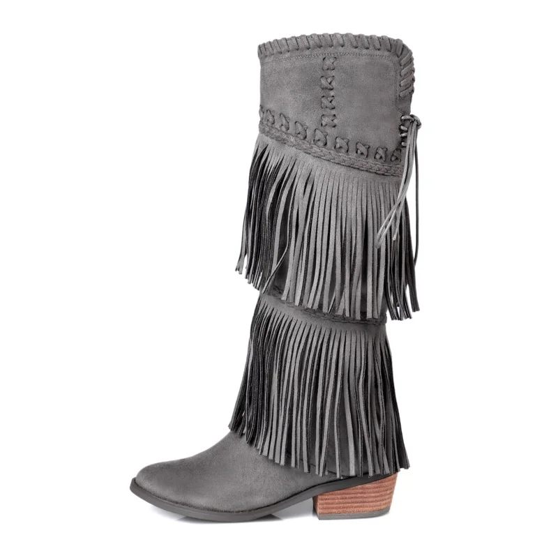 US $150.0 |TWISEE Fringe Frauen Stiefel braun Runde Kappe Stiefel Quadrat ferse Kniehohe Stiefel Winter Warme Schneeschuhe in TWISEE Fringe Frauen US $150.0 |TWISEE Fringe Frauen Stiefel braun Runde Kappe Stiefel Quadrat ferse Kniehohe Stiefel Winter Warme Schneeschuhe in TWISEE Fringe Frauen